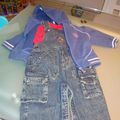 Salopette en jeans & gilet - Réf H9-003