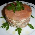 Mille-Feuilles de Crabe au Saumon Fumé 