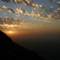 Soleil couchant au Djebel Hafeet