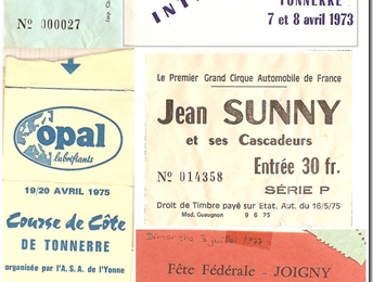 Divers (Resultats Bac 1975, Vol Story, tickets spectacles)