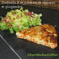 Clafoutis à la julienne de légumes et gingembre