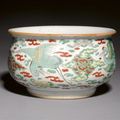 A wucai bowl, Transitional (mid 17th century)