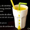 Crème de carottes, pommes et coco