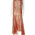 A Callot Soeurs couture orange silk and metallic lamé bias-cut evening gown, 1929