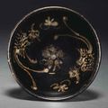 A Jizhou painted brown-glazed 'Phoenix' bowl, Southern Song-Yuan dynasty, 12th-14th century