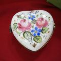 Ptits coeurs de porcelaine peints