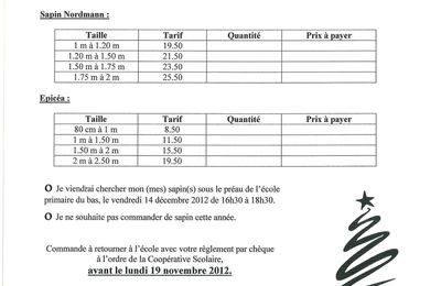 Vente de sapins 2012