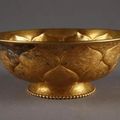 Gold 'Mandarin Duck and Lotus Pond' bowl, Tang dynasty (618-907)