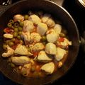 Escalopes de poulet tomates/olives (ultra rapide)