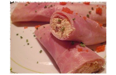 Roulés de jambon au saumon Dukan