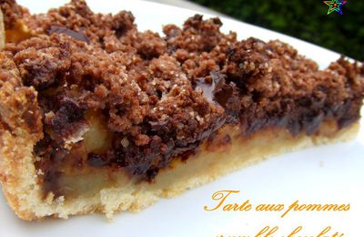 Tarte aux pommes - crumble chocolaté