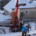 installation des murs en ossature bois