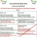 Calendrier de présence des producteurs pour le mois de MARS 2016 - 2ème version