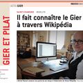 article du Progrès : "Il fait connaître le Gier à travers Wikipédia"