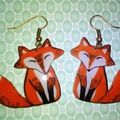 boucles d'oreilles renards