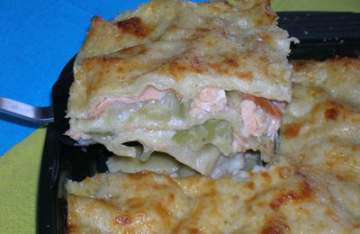 Lasagne saumon-poireaux
