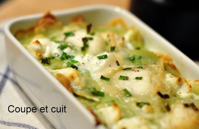 Gratin de ravioles au chèvre