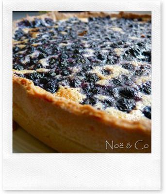 18ème ronde interblogs : tarte aux myrtilles et mascarpone de Nathaelle