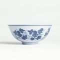 A magnificent blue and white 'Palace Bowl', Mark and period of Chenghua (1464-1487)