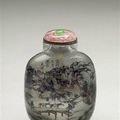 Flacon à tabac, dynastie Qing (1644-1911), 19e siècle, marque "Peint lors des mois d'hiver par Chou Le-yüan"