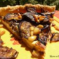 Tarte fine aux aubergines et aux pignons