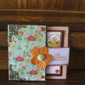 orange, bleue et roses voici mes nouvelles cartes