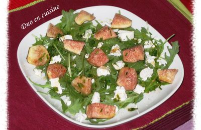 Salade au chèvre frais et aux figues