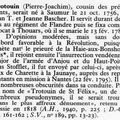 PIERRE-JOACHIM TROTTOUIN, DIT THUREAU OU SAINT-FÉLIX  ♣ MAJOR GÉNÉRAL DE L'ARMÉE CATHOLIQUE ET ROYALE D'ANJOU ET HAUT-POITOU