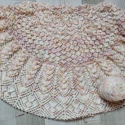 Un châle ajouré pour Noël