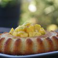 Petit Cake moelleux Coco, ananas, mangue et sa salade de fruits