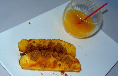 Ananas poêlé et jus d'orange parfumé