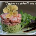 Fraîcheur de couleurs et de saveurs : Duo de tartare au taboulé aux herbes