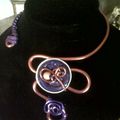 Collier rose foncé et violet Dispo     15€