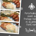 Portefeuilles de poulet au fromage raclette et au jambon Forêt noire