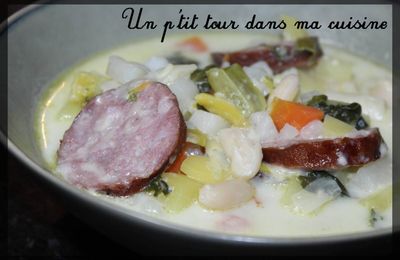 P'tite soupe du chalet à la saucisse de Morteau