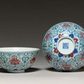 A fine pair of doucai bowls, Daoguang seal marks in underglaze blue and of the period (1821-1850)