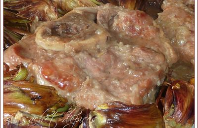 Osso bucco aux artichauts frits