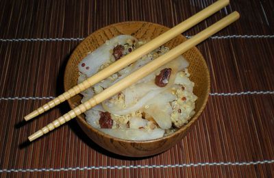 Tagliatelles de Navets au Quinoa et Raisins Secs