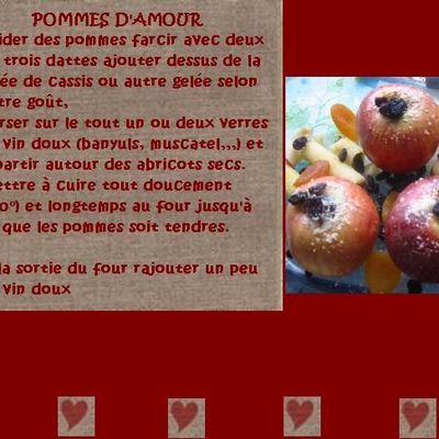 POMMES D'AMOUR AU VIN DOUX