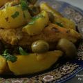 Tajine de poulet aux navets et olives