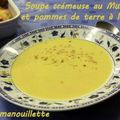 Soupe crémeuse au munster et pommes de terre à la bière