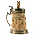 Grande chope en ivoire et vermeil, probablement Francfort, vers 1670-1680