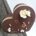 Urne pour mariage - Ivoire et chocolat