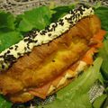 Eclair au saumon et au wasabi