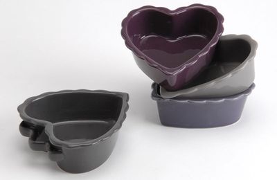 Lot de 4 moules coeur  Amadeus 