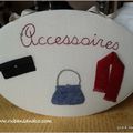 Enseigne brodée "Accessoires"