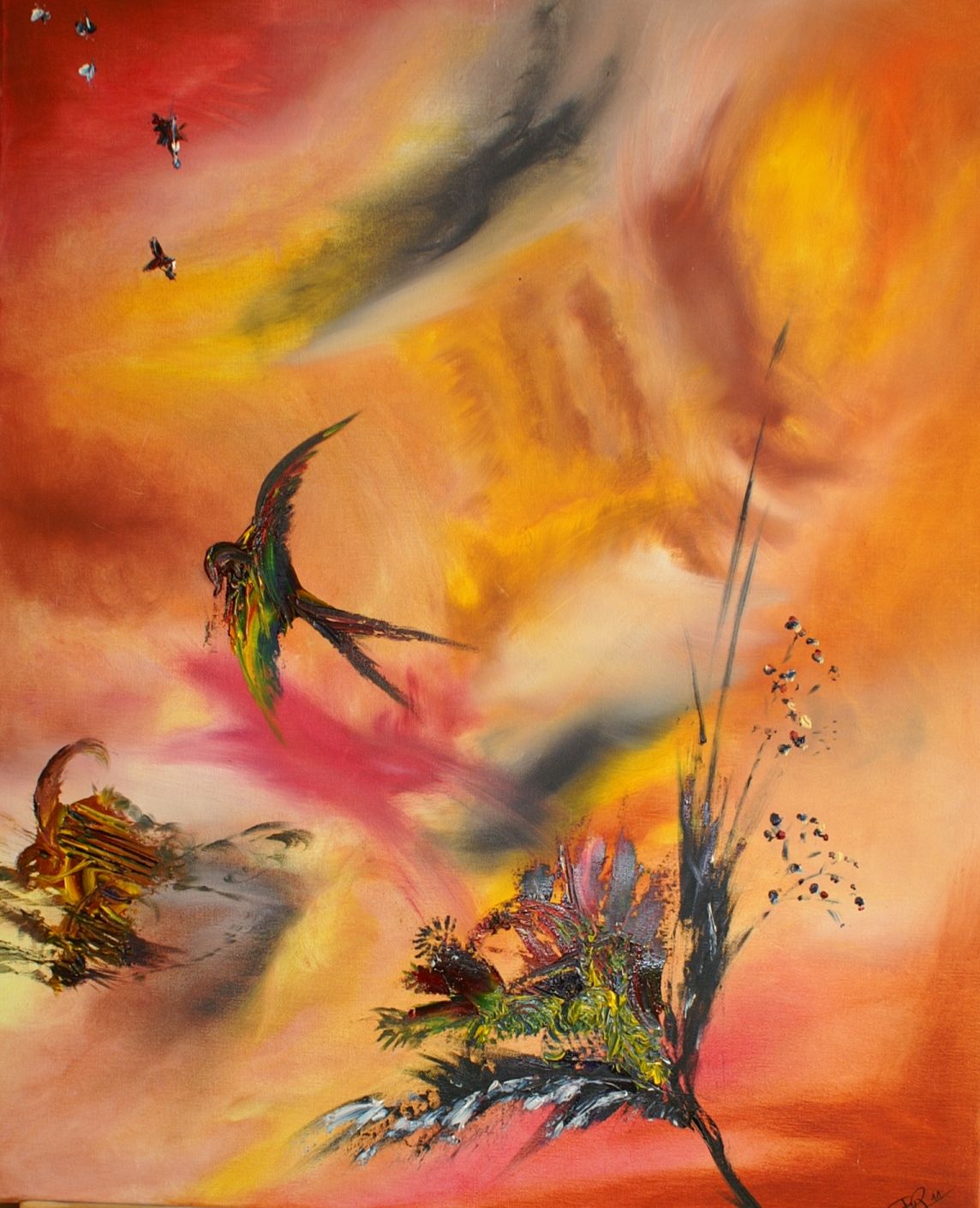 Oiseau de paradis - huile2011- 60x73cm- (n°3 ND)