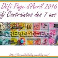 Défi Page d'Avril 2016