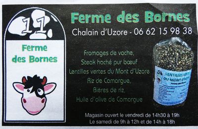   vente des produits de la ferme Lentilles ,Steak haché, fromages,etc  Ferme des BORNES 42 600