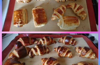 petit pains au chocolat et croissants au beurre avec la méthode escargot au companion